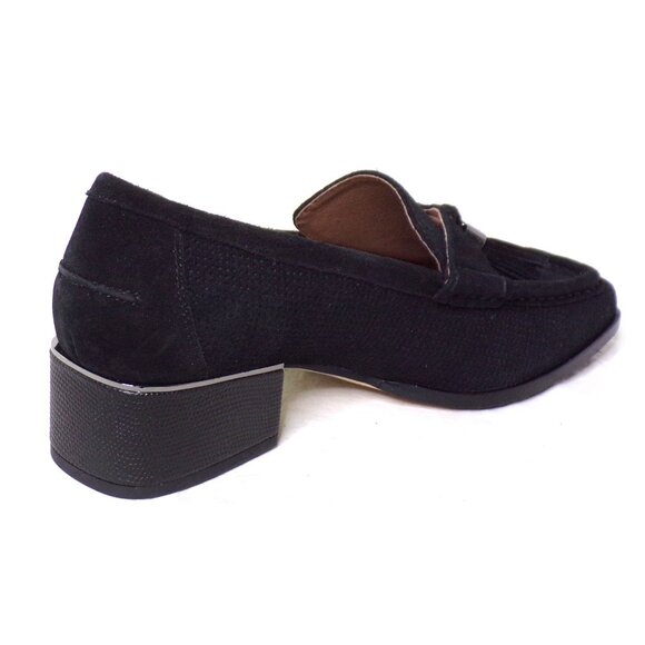 🆕 DONALD PLINER Arroyo Tassel Suede Loafer Shoes 8 Black - Picture 13 of 16